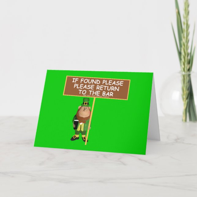 Der Tag lustigen St.-Paddys Karte (Vorderseite)