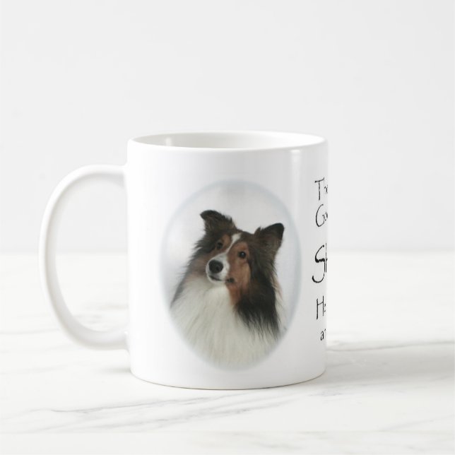 Der Tag Shelties waren hergestellte Tasse (Links)