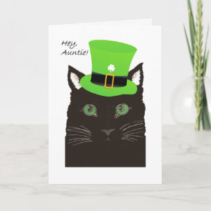 Der Tag St.-Paddys, für Tante, trägt Tante, Katze Karte