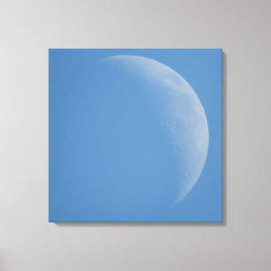 Der Tagmond, Mond Fotografie Kunst Leinwanddruck