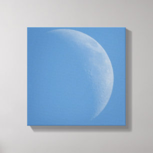 Der Tagmond, Mond Fotografie Kunst Leinwanddruck