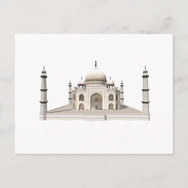 Der Taj Mahal: 3D-Modell: Postkarte (Vorderseite)