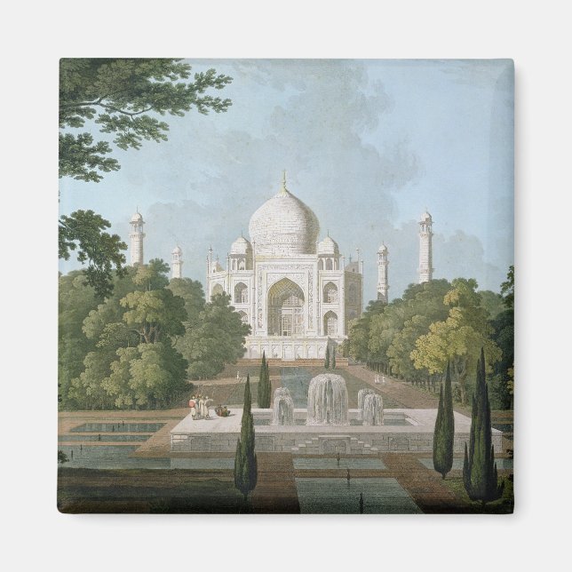 Der Taj Mahal, Agra, aus dem Garten Magnet (Vorne)
