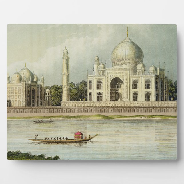 Der Taj Mahal, Grab des Kaisers Shah Jehan und Fotoplatte (Vorderseite)