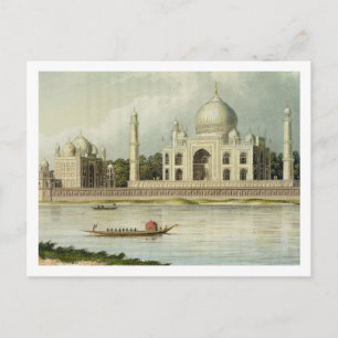 Der Taj Mahal, Grab des Kaisers Shah Jehan und Postkarte
