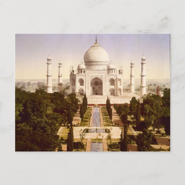 Der Taj Mahal in Agra Indien Postkarte (Vorderseite)
