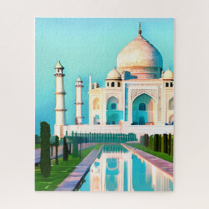 Der Taj Mahal unter einem Morgenhimmel Puzzle