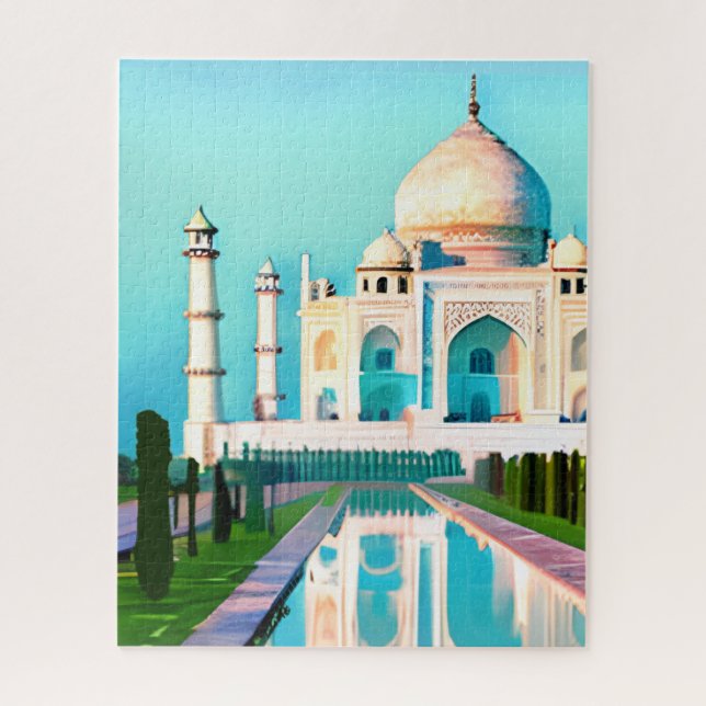 Der Taj Mahal unter einem Morgenhimmel Puzzle (Vertikal)