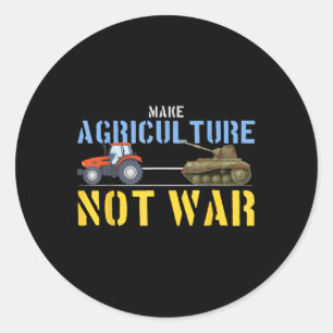 Der Tank der Zugmaschine macht Landwirtschaft nich Runder Aufkleber