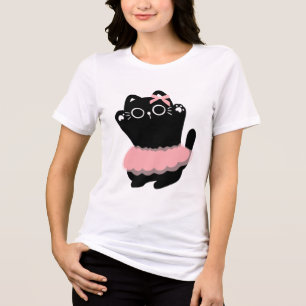 "Der Tanz der Weiblichkeit: Eine schwarze Katze er Tri-Blend Shirt
