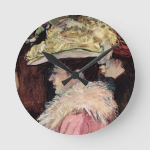 Der Tanz des Rouges: Detail von einem elegan Runde Wanduhr