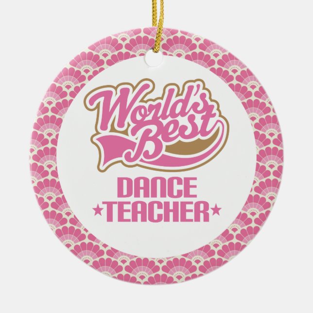 Der Tanz-Lehrer-Geschenk-Verzierung der Welt beste Keramik Ornament (Vorne)