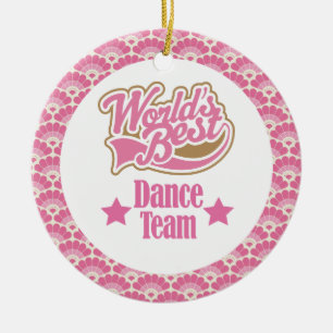 Der Tanz-Team-Geschenk-Verzierung der Welt beste Keramikornament
