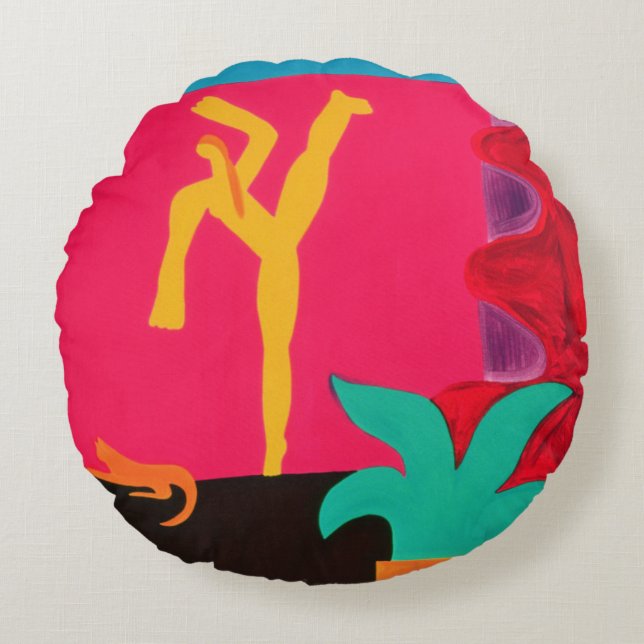 Der Tanz von Hoffnung 1996 Rundes Kissen (Vorderseite)