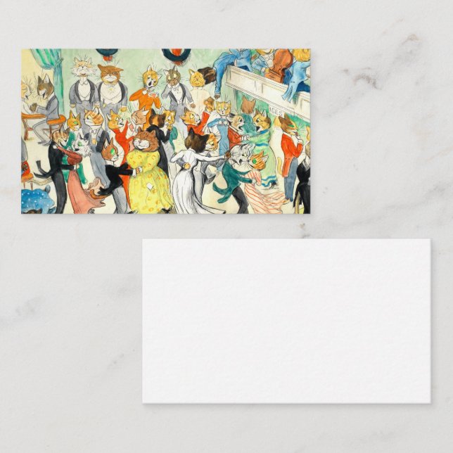 Der Tanz von Louis Wain Visitenkarte (Vorne/Hinten)