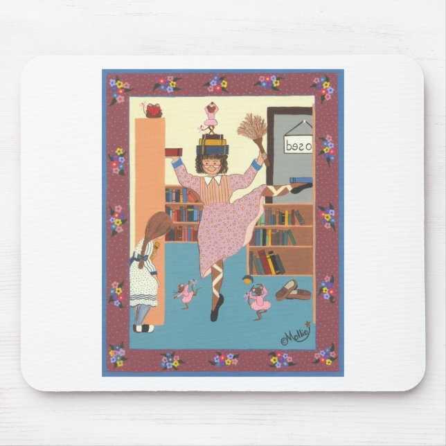 Der Tanzen-Bibliothekar Mousepad (Vorne)