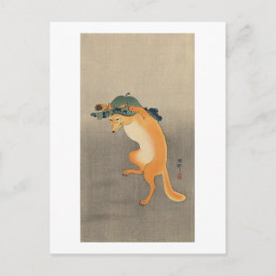 Der tanzende Fuchs Postkarte