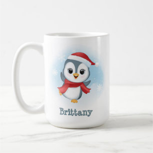 Der tanzende Pinguin Individuelle Name Weihnachten Kaffeetasse