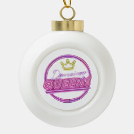 Der tanzenden Königinnen Schneeflockenrahmen-Ornam Keramik Kugel-Ornament