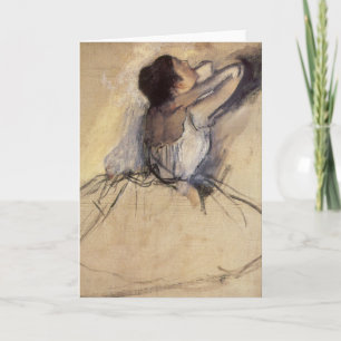 Der Tänzer von Edgar Degas, Vintage Ballerina Kuns Karte