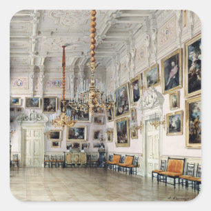 Der Tanzsaal im Grafen Bezborodko-Haus Quadratischer Aufkleber