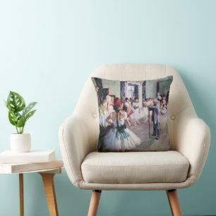 Der Tanzunterricht von Edgar Degas, Vintage-Ballet Kissen