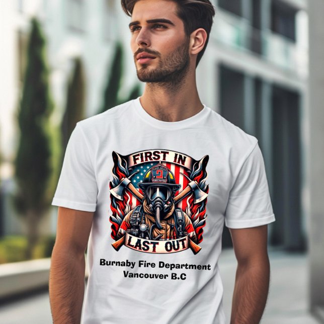 Der tapfere Feuerwehrmann ist stolz T-Shirt (Von Creator hochgeladen)