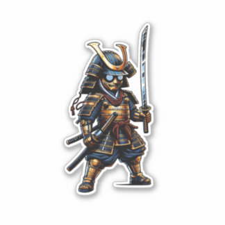 Der tapfere Samurai-Kriegersticker Aufkleber