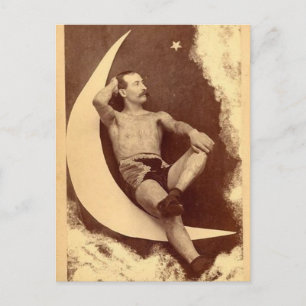 Der tätowierte Mann im Mond Postkarte