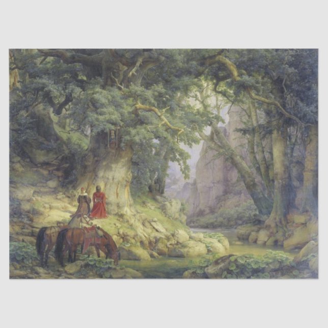 Der tausendjährige Eichenbaum (von Karl Lessing) Seidenpapier (Vorderseite)