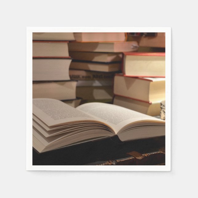 Der TBR-Buchstapel Serviette (Vorderseite)