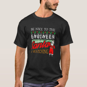 Der technische Spaß Santa sieht zu, dass er nett z T-Shirt