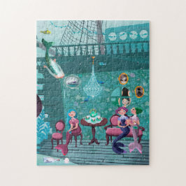 Der Tee-Partyillustration der Meerjungfrauen Puzzle