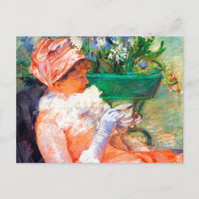 Der Teecup von Mary Cassatt Postkarte (Vorderseite)