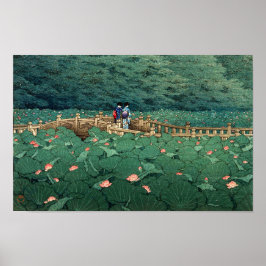 Der Teich bei Benten Shrine in Shiba Poster