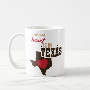 Der Teil meines Herzens Texas verbindet Kaffeetasse
