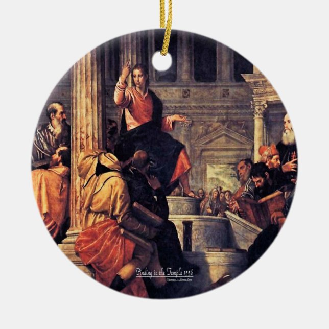 Der Tempel, der 1558 die Schrift gefunden hat Keramik Ornament (Vorne)