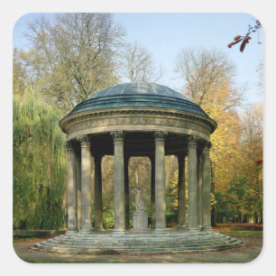 Der Tempel der Liebe im Parc du Petit Quadratischer Aufkleber