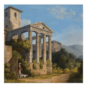 Der Tempel des Herkules, Berühmtes Gemälde Poster