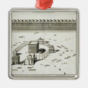 Der Tempel des Mekkas (Stich) Silbernes Ornament