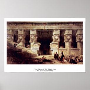 Der Tempel von Dendera durch David Roberts Poster