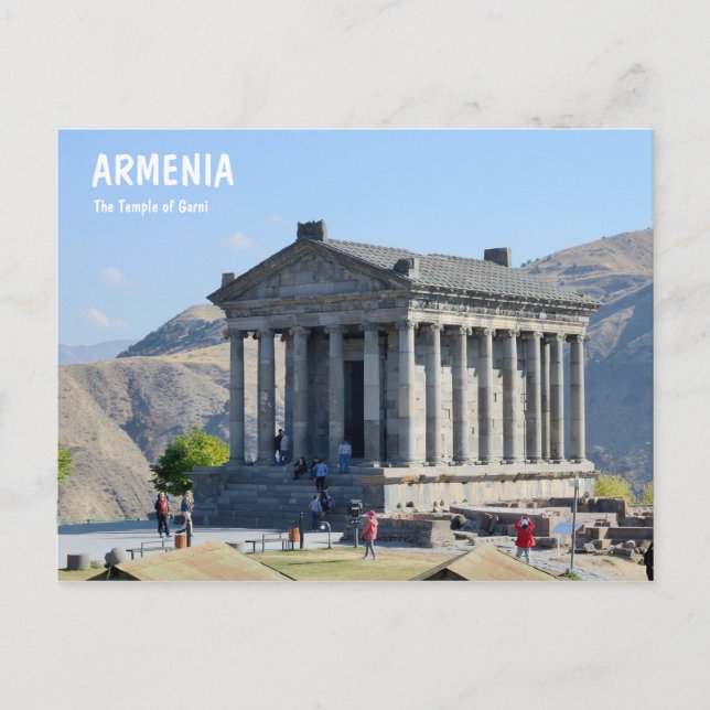 Der Tempel von Garni in Armenien Postkarte (Vorderseite)