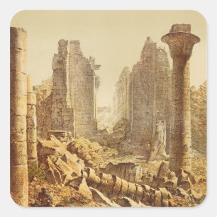 Der Tempel von Karnak in Ägypten Quadratischer Aufkleber