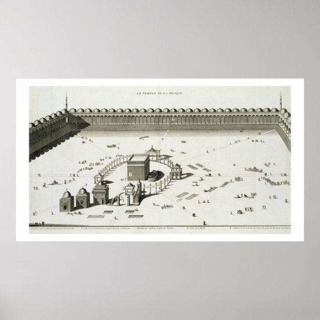 Der Tempel von Mekka (Gravieren) Poster (Vorne)