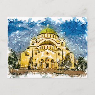 Der Tempel von Saint Sava Belgrad Srbija Postkarte