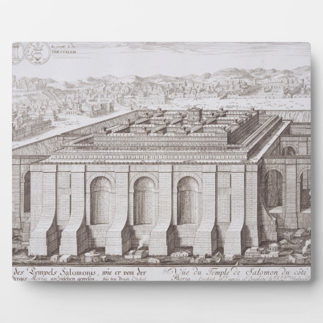 Der Tempel von Solomon, Jerusalem, aus "Entwurf ei Fotoplatte (Vorderseite)