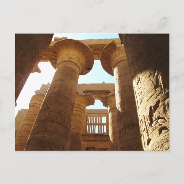 Der Tempelkomplex von Karnak in Thebes, Ägypten Postkarte (Vorderseite)