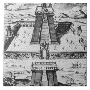 Der Templo Bürgermeister bei Tenochtitlan Fliese