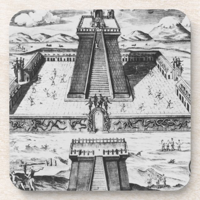 Der Templo Bürgermeister bei Tenochtitlan Getränkeuntersetzer (Vorderseite)