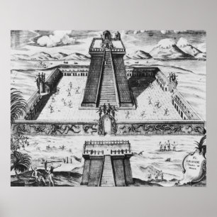 Der Templo Bürgermeister bei Tenochtitlan Poster